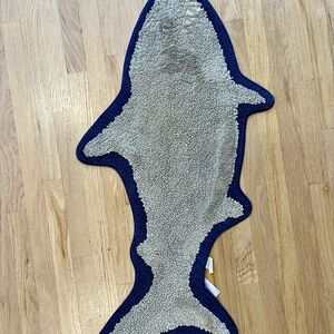 Pottery Barn Kids Shark-Shaped Rug - Gray and Blue